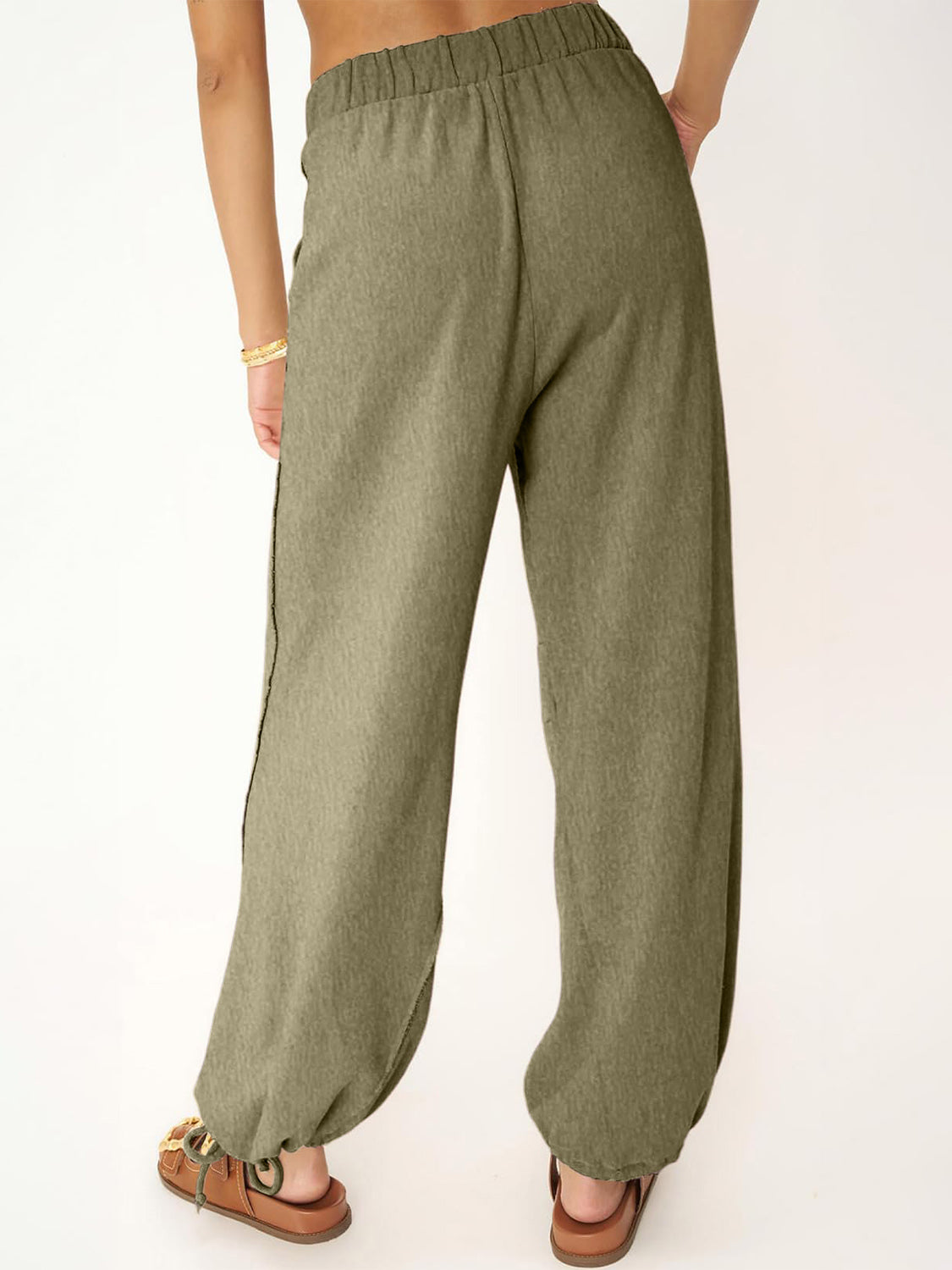 Drawstring Elastic Waist Joggers