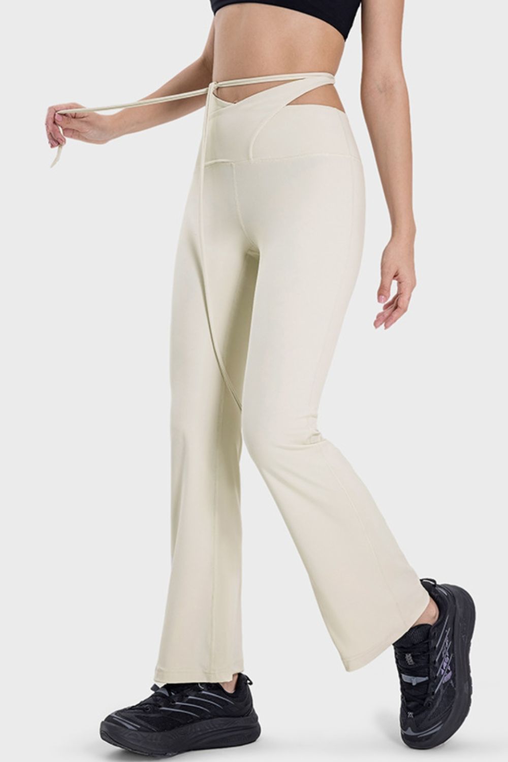 Millennia Tied Mid-Rise Waist Active Pants