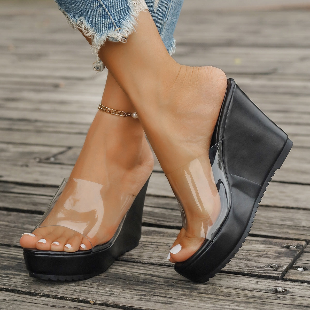 Open Toe Wedge Sandals